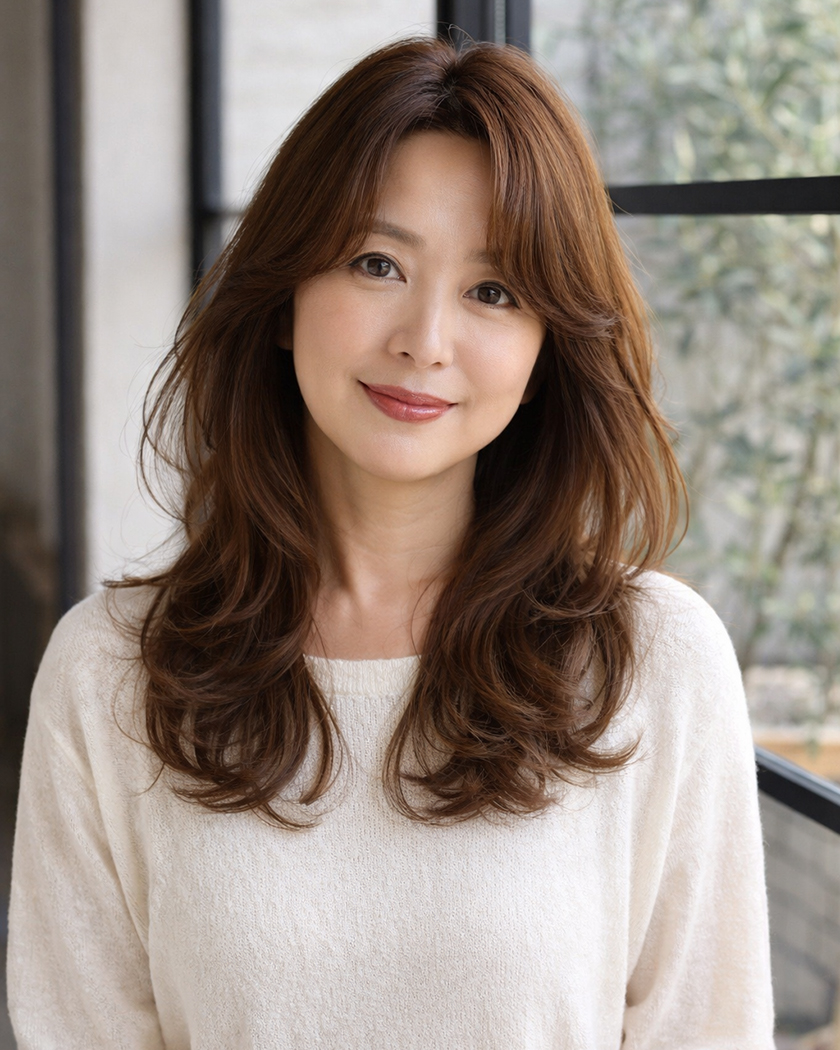 Type1 明るい白髪染め ヘアスタイル 2