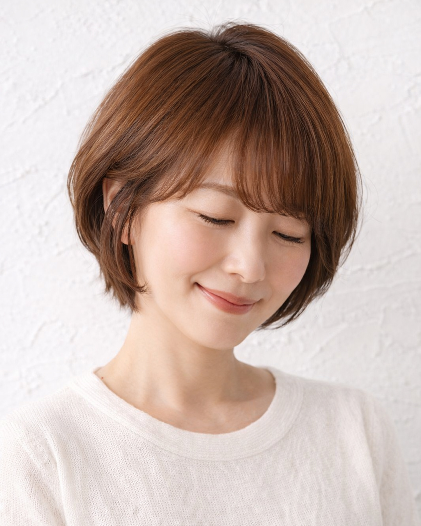 Type1 明るい白髪染め ヘアスタイル 3
