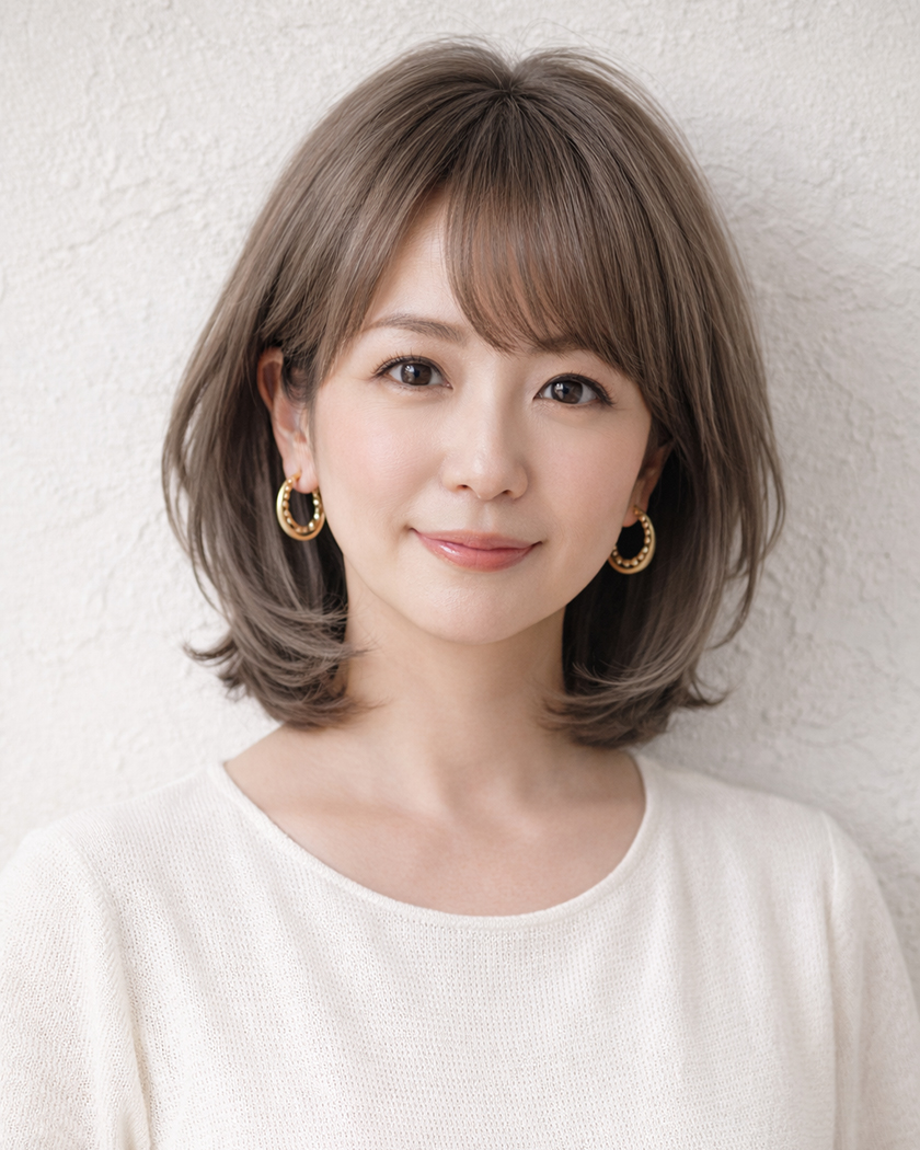 Type2 おしゃれ染めで白髪ぼかし（白髪カバー） ヘアスタイル 2