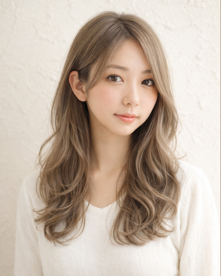 Type4 まばら白髪や増える白髪対策..ブリーチハイライトで白髪ぼかし ヘアスタイル 2
