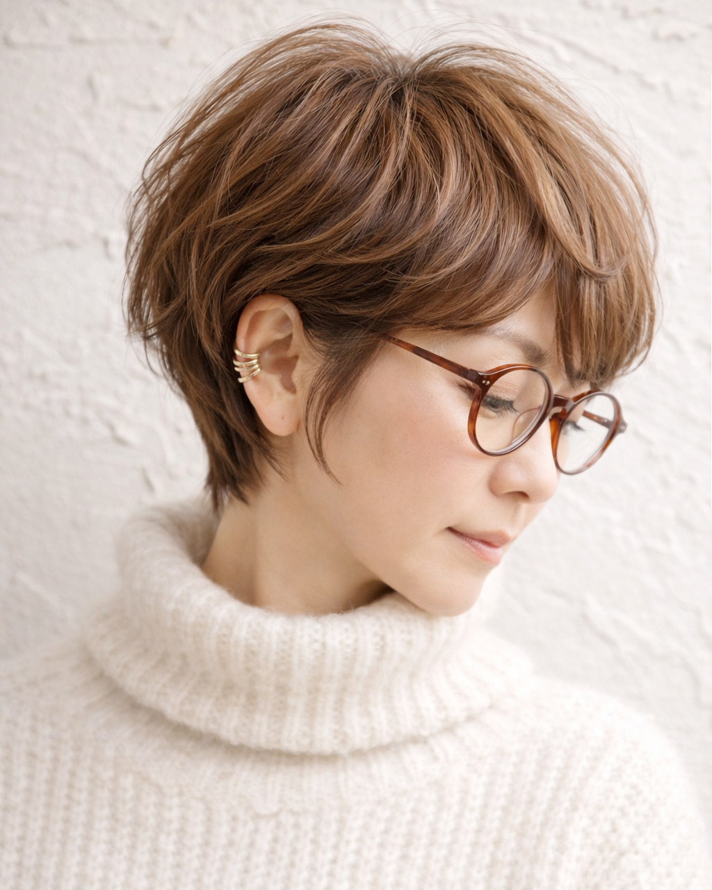 Type4 まばら白髪や増える白髪対策..ブリーチハイライトで白髪ぼかし ヘアスタイル 4